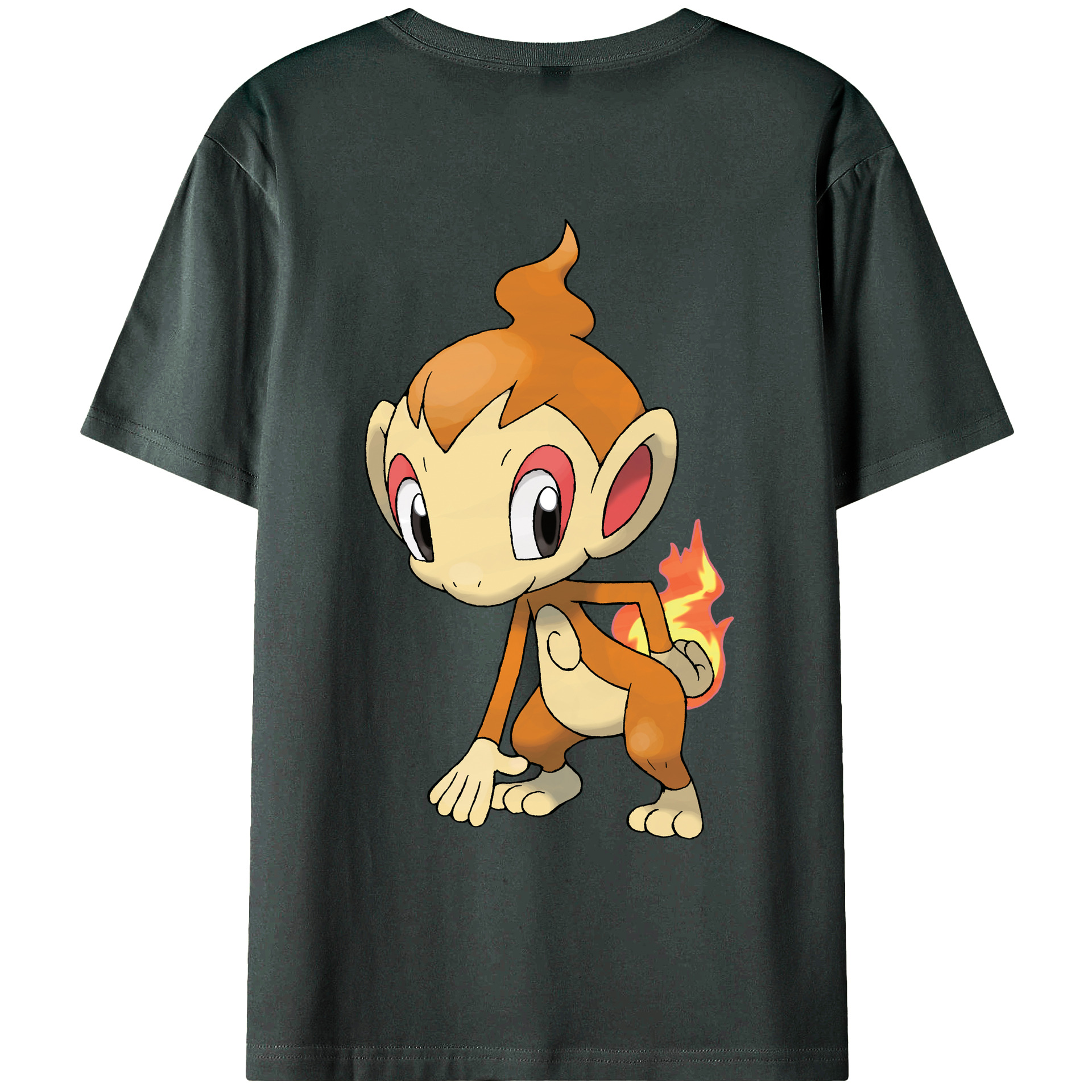 （画像用） ポケットモンスター Pokémon 綿100％ メンズ半袖Tシャツ（バックプリント） 通気性